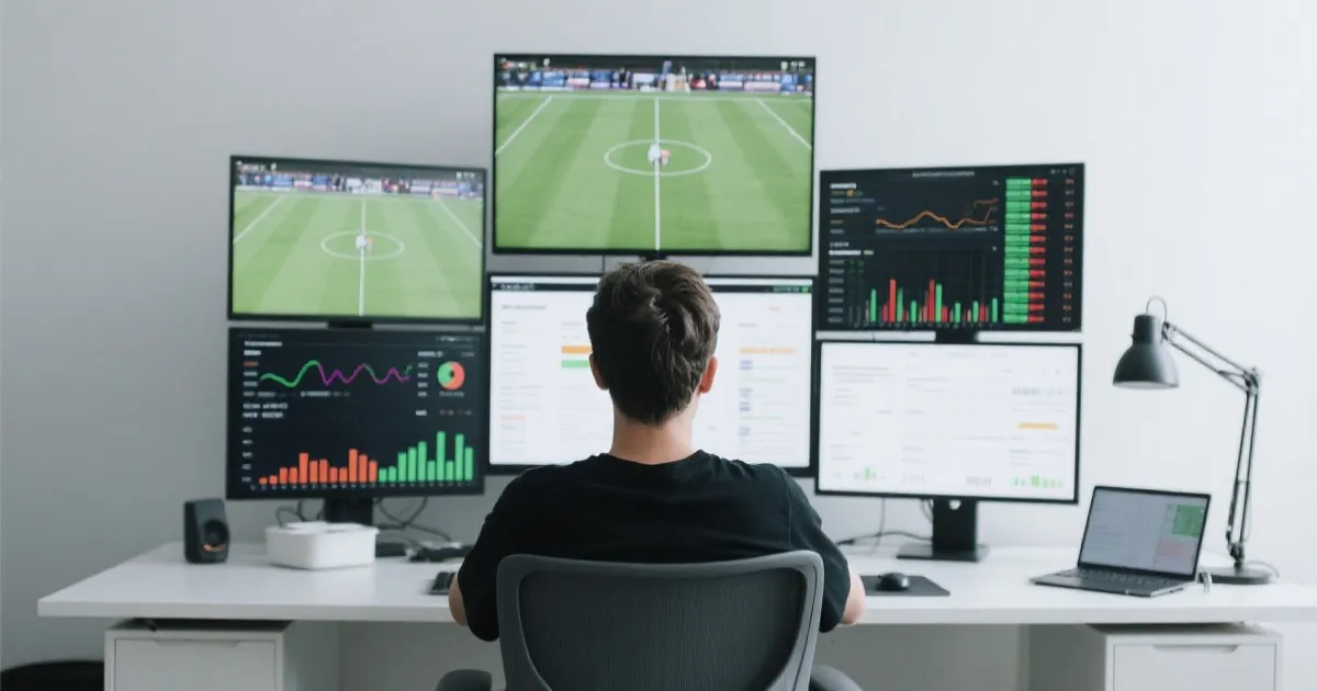 体育内容创作者正在编辑深度分析文章